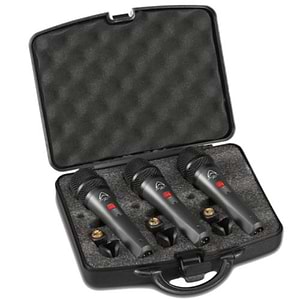 DM-5.0S-3pcs סט 3 מיקרופונים דינמיים עם מתג השתקה במזוודה של WHARFEDALEPRO