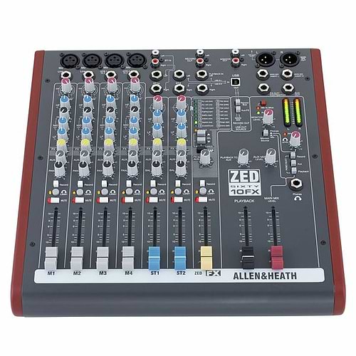 ZED60-10FX מיקסר 8 ערוצים עם מנוע אפקטים מובנה של Allen & Heath