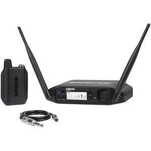 GLXD14+E-Z4 ‏מערכת אלחוטית עם מקלט +GLXD4 ומשדר גוף +GLXD1 וכבל לכלי נגינה של Shure