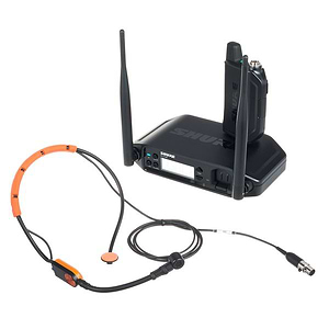 GLXD14+E/SM31-Z4 ‏ערכת מקלט +GLXD4, משדר גוף +GLXD1 ומיקרופון ראש ספורטיבי SM31FH של Shure