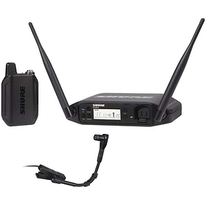 GLXD14+E/B98-Z4 ‏ערכת מקלט +GLXD4, משדר גוף +GLXD1 ומיקרופון לכלי נגינה B98H/C של Shure