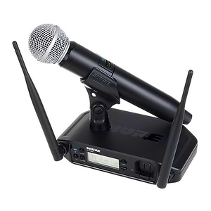 GLXD24+E/SM58-Z4 מערכת אלחוטית עם מקלט +GLXD4 ומשדר ידני SM58 של SHURE