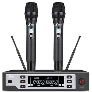 IU-2070-IL מערכת אלחוטית קומפקטית כפולה עם זוג מיקרופונים ידניים של SEER