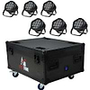 L SET 12×18W Battery שישה פנסי לד אלחוטיים, נטענים, בקייס יעודי של Apextone