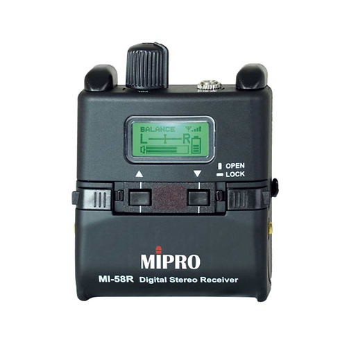 MI-58R מקלט סטריאו דיגיטלי בתדרי - 5.8GHz למוניטור IEM של MIPRO