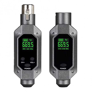 סט משדר / מקלט UHF עם חיבור XRL, תדר משתנה.