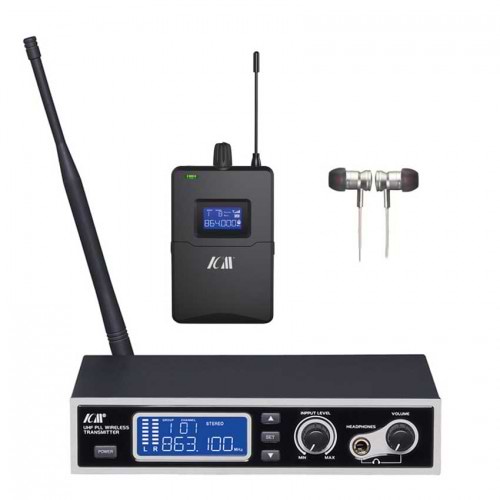 אוזניות מוניטור אלחוטי STEREO Wireless In Ear Monitor עם תדר משתנה