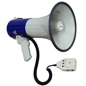 MEGA 25 – מגפון מקצועי 25 Watt עם מיקרופון נשלף + כניסת USB