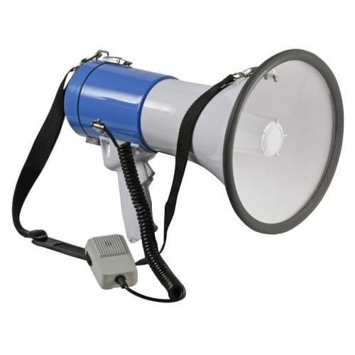 BTS MEGA 25USB – מגפון מקצועי 25 Watt עם מיקרופון נשלף + כניסת USB/SD/AUX
