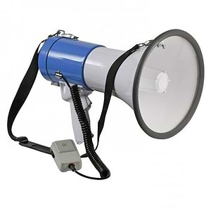 BTS MEGA 25USB – מגפון מקצועי 25 Watt עם מיקרופון נשלף + כניסת USB/SD/AUX