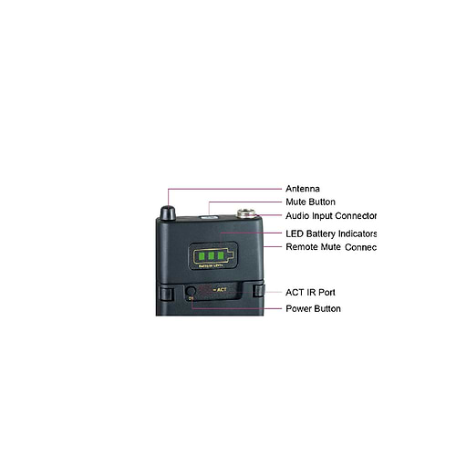 ACT-58T משדר חגורה לסט ACT-5801 / ACT-5802 של Mipro