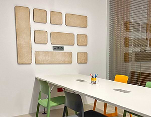 סט אקוסטיקה לאולפן הקלטות ומשרדים בצבע בז’ HOME CUBE מבית