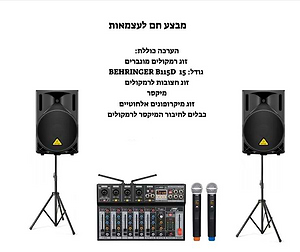מבצע מטורף - מערכת הגברה מקצועית זוג 15
