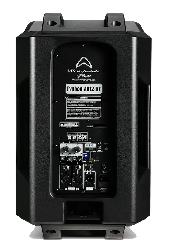 Typhon-AX12-BT רמקול מוגבר מוגן אבק ומים בדירוג IP54, עם וופר בקוטר 12 אינץ׳ של WHARFEDALEPRO