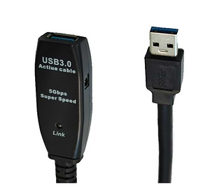 מאריך USB 3.0 אקטיבי זכר לנקבה מוגבר 20 מטר מבית