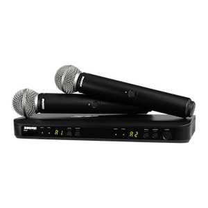 מיקרופונים אלחוטיים Shure דגם מיקרופונים אלחוטיים Shure BLX288/SM58