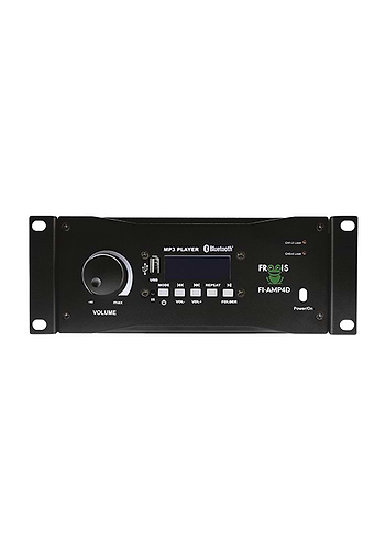 מגבר 24V קומפקטי 4 ערוצים 4X50W-4ohm WAV / MP3 USB Bluetooth דגם FI-FI-AMP4D מבית 