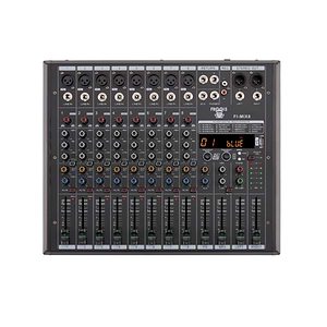 מיקסר 8 ערוצים 4XMic + 4Xline ST 3-band EQ 48V 16 digital Effect דגם FI-MIX8 מבית