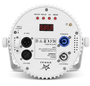 פנס לד פאר מקצועי 12x8W RGBWW - גוף לבן 