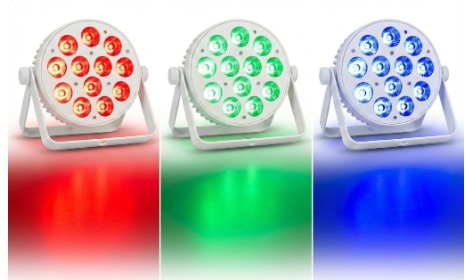 פנס לד פאר מקצועי 12x8W RGBWW - גוף לבן 
