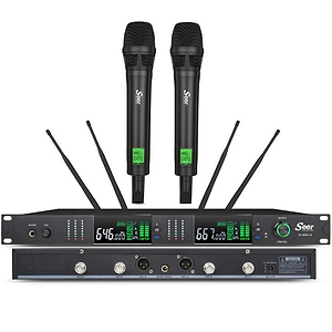 זוג מיקרופונים UHF מקצועי דגם SEER IU-2066-IL-LE מבית