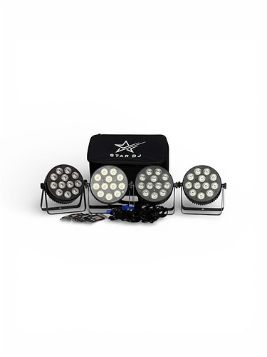 רבייעית פאר לדים מדגם S-Par 12B בתיק נשיאה – 12x12w RGBWAUV מבית Star DJ