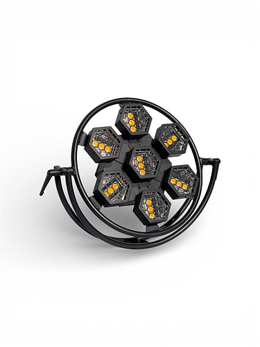 פנס רטרו מיני עם 7 לדים לבן חם ורקע RGB דגם HEXA 7 MINI מבית 