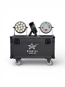 שמונה פנסי פאר לד מדגם S-PAR 14B במארז, 14x8w RGBW דגם S-PAR 14B Case מבית
