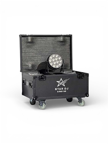 שמונה פנסי פאר לד מדגם S-PAR 14B במארז, 14x8w RGBW דגם S-PAR 14B Case מבית