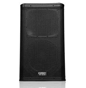 רמקול מוגבר 12" מסדרת KW QSC עם מבנה עץ איכותי, מגבר Class-D חזק וביצועי סאונד מקצועיים להגברה חיה דגם KW122 מבית