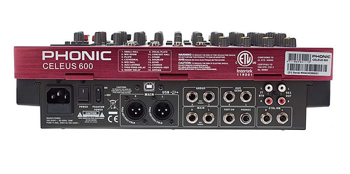 מיקסר 8 ערוצים מקליט CELEUS 600 של Phonic