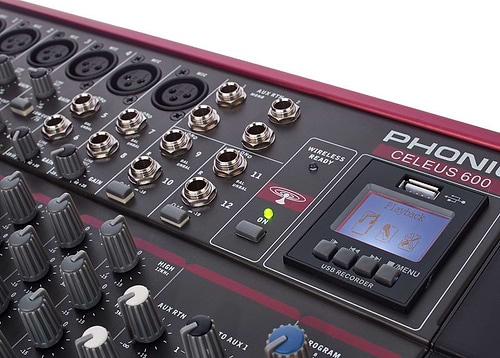 מיקסר 8 ערוצים מקליט CELEUS 600 של Phonic