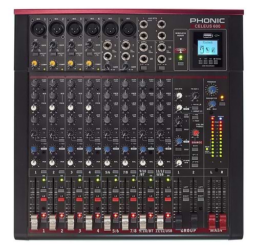 מיקסר 8 ערוצים מקליט CELEUS 600 של Phonic