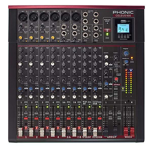 מיקסר 8 ערוצים מקליט CELEUS 600 של Phonic