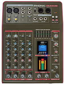 מיקסר 4 ערוצים מקליט CELEUS 200 של Phonic