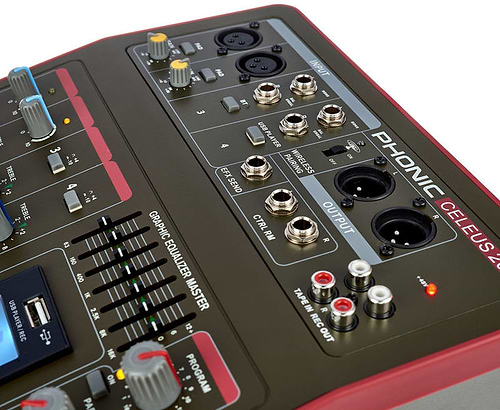 מיקסר 4 ערוצים מקליט CELEUS 200 של Phonic
