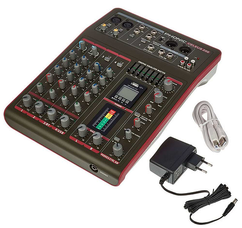 מיקסר 4 ערוצים מקליט CELEUS 200 של Phonic