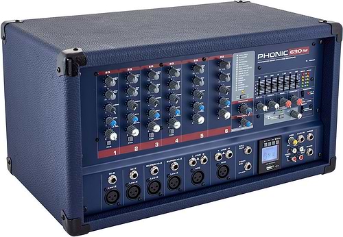 מיקסר מוגבר 6 ערוצים Powerpod 630RW של Phonic