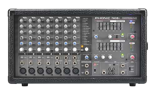 מיקסר מוגבר 7 ערוצים Powerpod 740 Plus של Phonic