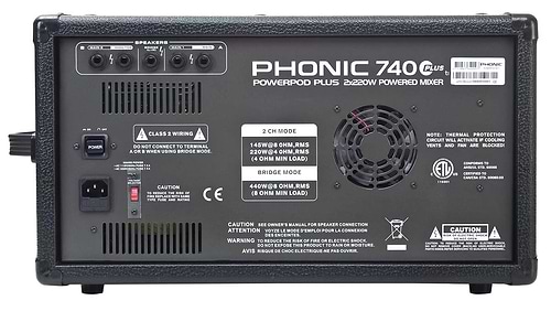 מיקסר מוגבר 7 ערוצים Powerpod 740 Plus של Phonic