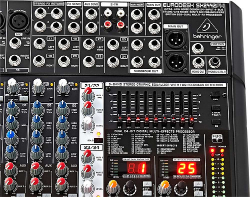 מיקסר מקצועי SX2442FX גדול עם אפקטים של Behringer