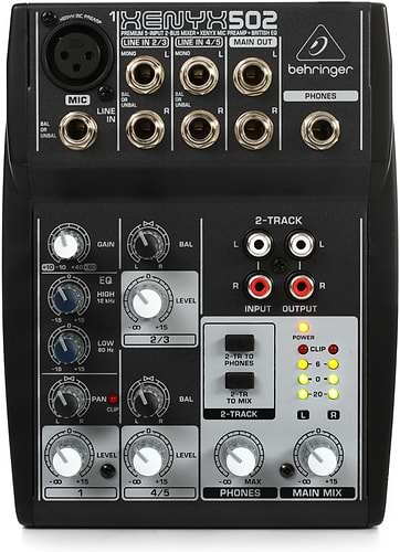 מיקסר קומפקטי XENYX 502 של Behringer
