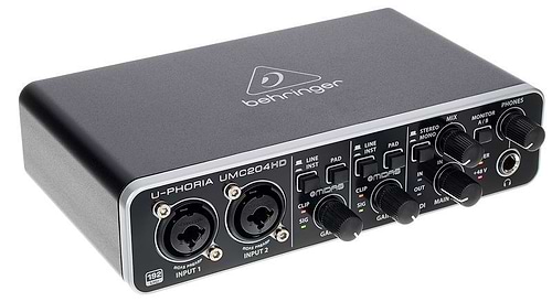 כרטיס קול UMC204HD להרחבת מערכת הצלצול החכם של Behringer