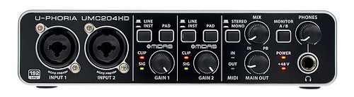 כרטיס קול UMC204HD להרחבת מערכת הצלצול החכם של Behringer