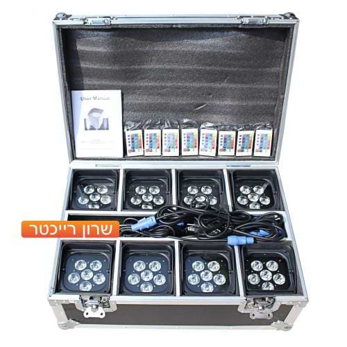 חבילת תאורה L SET 6x15W - שמונה פנסי לד אלחוטיים בקייס יעודי של Apextone