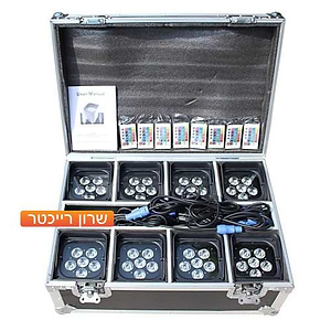 חבילת תאורה L SET 6x15W - שמונה פנסי לד אלחוטיים בקייס יעודי של Apextone
