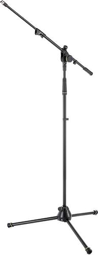 MS 4322 B סטנד מיקרופון שחור עם בום טלסקופי של Gravity