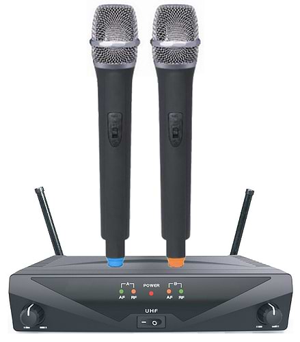 זוג מיקרופונים אלחוטים IU-2071 - UHF של Jade