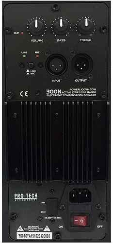 רמקול מוגבר מקצועי 400N של Protech