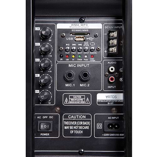 KARAOKE EXPERT 10 בידורית עוצמתית עם נגן MP3 מובנה ומיקופונים כלולים של Artos 